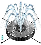 GAIZERL Solar Fountain with 3 Spray Height, Works in Shade, 3.5W Glass Solar Bird Bath Fountains ...