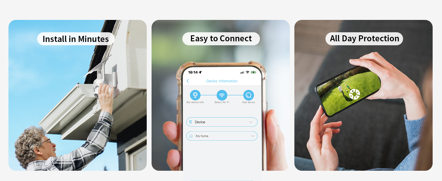 install compact camera wireless outdoor for family home security