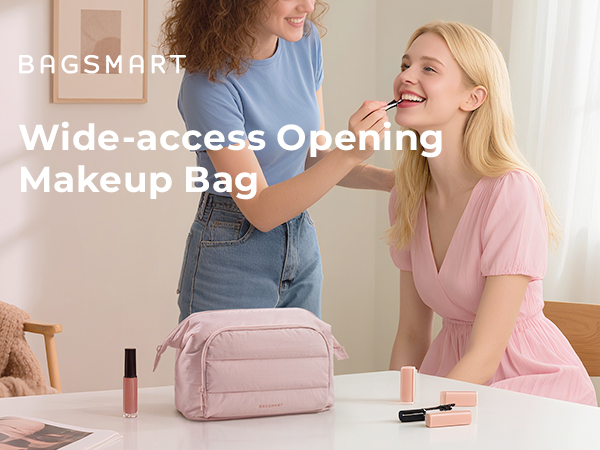 Wide-access Opening Makeup Bag