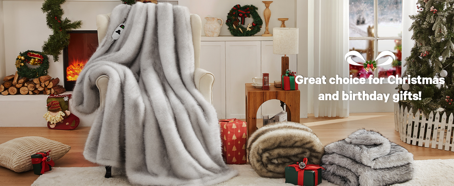 heated blanket heating electric blanket faux fur throw Christmas house warming gifts new home decor