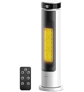 FLANUR 1500W Tower Indoor Space Heater for Home with Programmable Thermostat, 12H Timer &amp; Remote ...