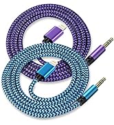 [2Pack/3.3ft] Lightning to 3.5mm iPhone Aux Cord, [Apple Mfi Certified] iPhone Aux Audio Cable fo...