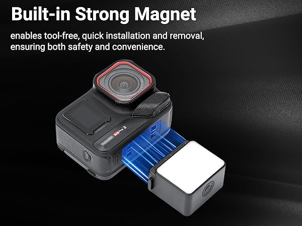 Built-in Strong Magnet enables tool-free, quick installation and removal