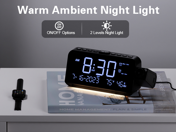 night light alarm clock