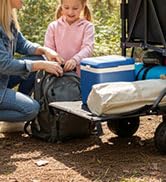 Double Decker Wagon Heavy Duty Collapsible, 600LBS 400L Capacity Foldable Utility Cart