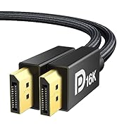 IVANKY VESA Certified Displayport Cable 2.1, 16K DP Cable [16K@60Hz, 8K@120Hz, 4K@240Hz], 80Gbps ...