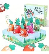 Montessori Toys for 1 Year Old, 10 PCS Plush Carrot Play Kit with Color Shape Number Matching, Pu...