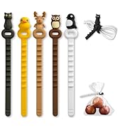 BONE Character Sealed Tie (5 Packs), Bag Sealing Cord for Food &amp; Snack Packages, Reusable Silicon...