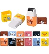 Performore 6 Pack of Cute Pencil Erasers for Kids, Mixed Fun Style Animal Themed with Clean Up Ro...