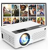 TMY 1080P Full HD Portable Mini Projector, Bluetooth Movie Projector, Compatible with TV Stick/Sm...