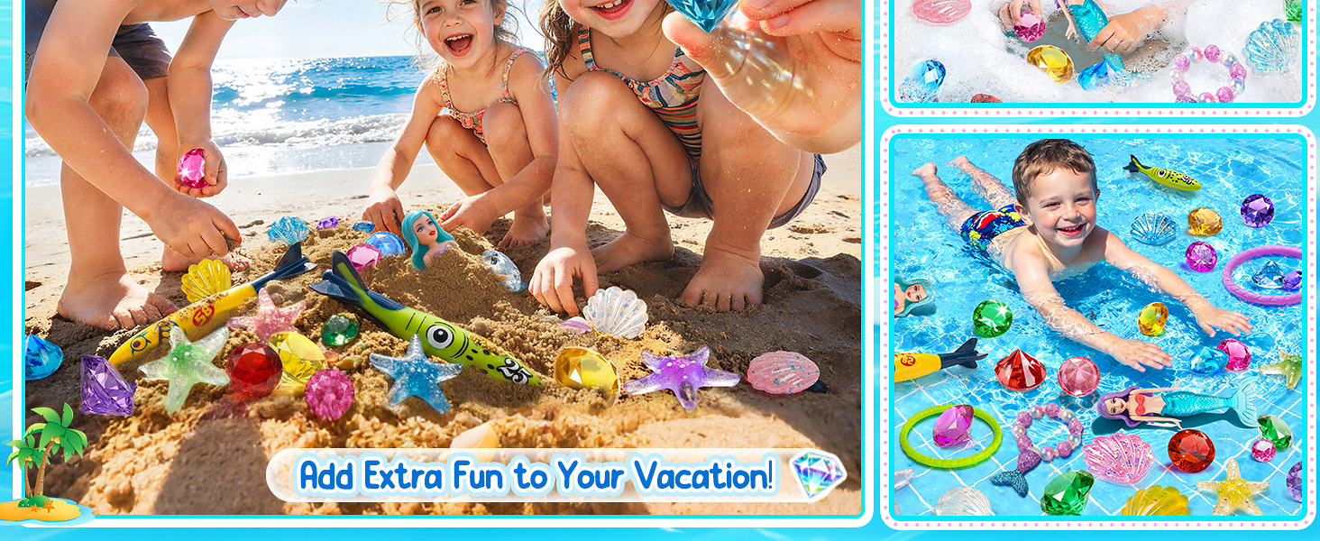Pool Toys 29Pcs Seek Treasure Underwater Set