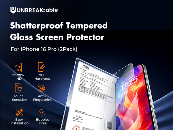  Screen Protector for iPhone 16 Pro