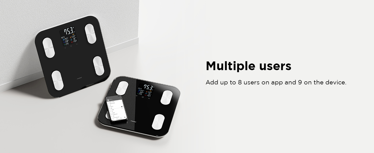 mooas smart scale body digital bathroom scale smart body scale