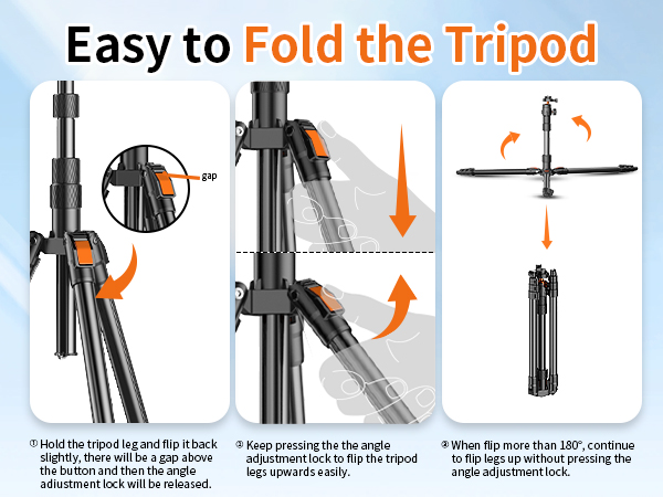 Easy to Fold the Tripod