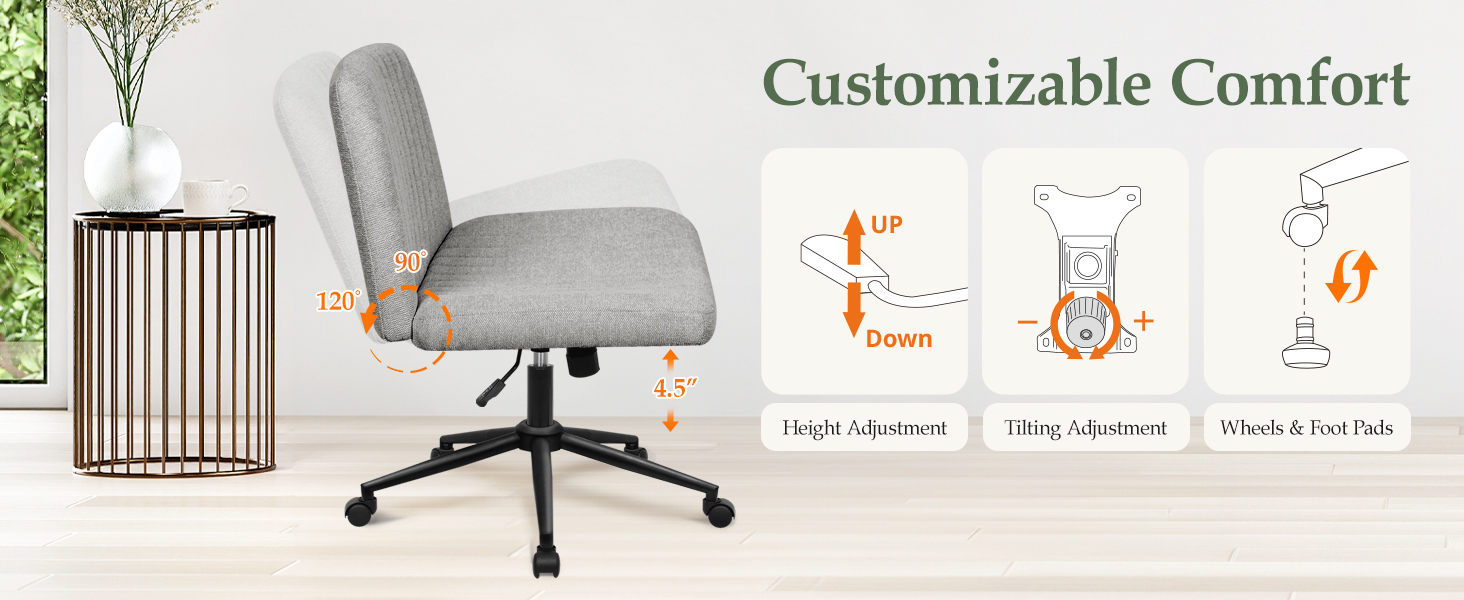 home office desk chairs, salon chair, swivel chair, desk chair with wheels, back support, casters