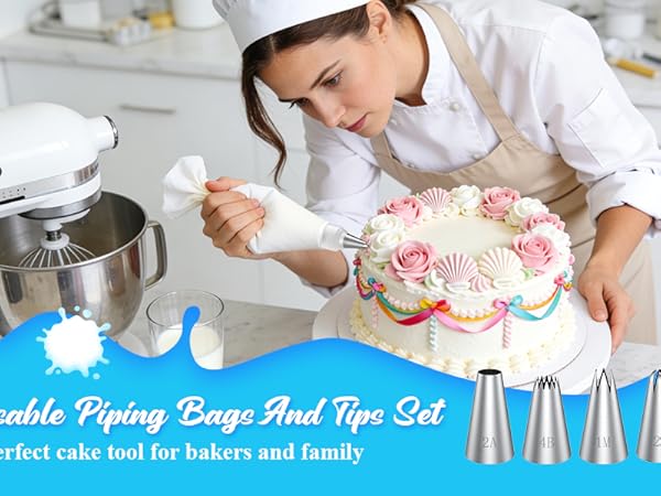 Piping Bags and Tips Set