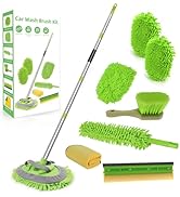 ETOUPA 62" Car Wash Brush with Long Handle Chenille Microfiber Car Wash Mop Mitt Wheel Brush Car ...