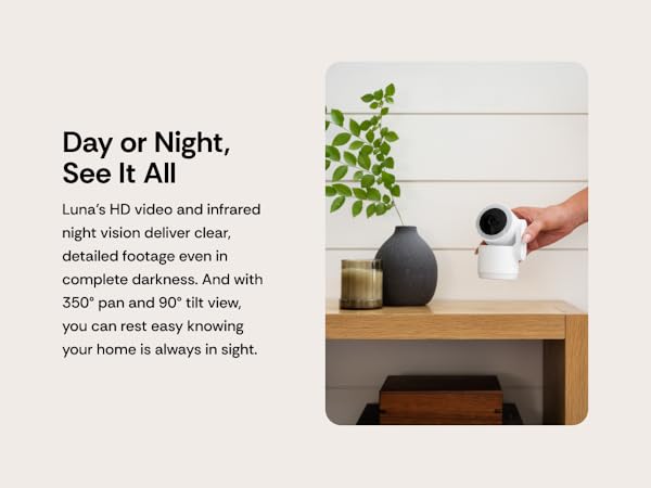 360° Pan/Tilt, Plug-in, Color Night Vision, 5GHz Wi-Fi, 2-Way Audio, Pet Dog Camera with Phone App