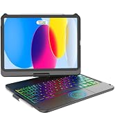 CC Store Touchpad Keyboard Case for 2022 iPad 10.9" 10th Generation, Multi-Touch &amp; Backlit Keys, ...