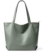 WLLWOO Soft Vegan Leather Tote Bag for Women Large Casual Hobo Handbags Zipper Shoulder Work Dail...