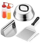 Smash Burger Kit Griddle Accessories (6Pcs), Joyfair 9in Basting Cover with Grill Spatula &amp; Bacon...