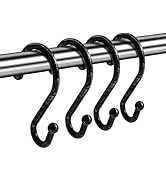 BellRhein Shower Curtain Hooks, Metal Shower Hooks for Shower Curtain Rod, Rust Proof Metal Showe...