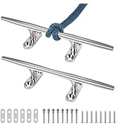 Boat Cleat 6 Inch 316 Stainless Steel, Dock Cleat 8 Inch Heavy Duty Open Base Include Screws, Boa...