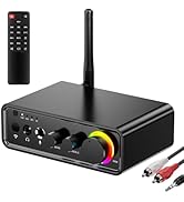 Bluetooth Amplifier 5.3 Stereo Amplifier Receiver 2 Channel 100W x 2 TPA3116D2 Class D Mini Amp H...