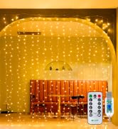 warm white chrismtas curtain lights