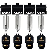 4PCS P2S/H2C/H2S/H2D Hotend Kits Silicone Socks with Identification Code 2PK 0.4mm and 1PC 0.2/0....