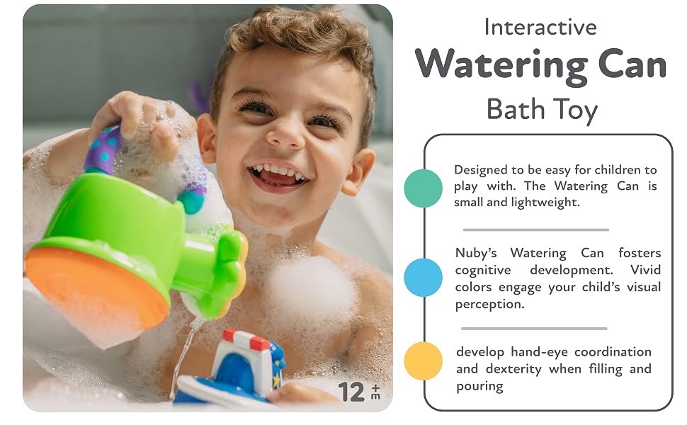 Watering can bath toy is fun to pour water with in the bath or outside. Make bath time more fun