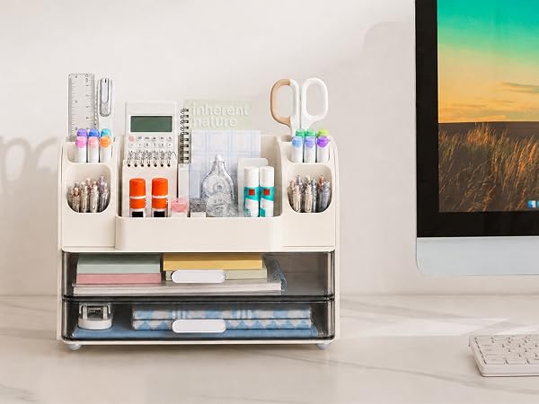 HBlife Desk Organizer with Pen Pencil Holder