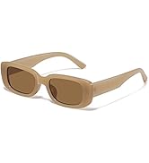 JASPIN Rectangle Sunglasses for Women Men Trendy Y2k Retro 90s Sun Glasses UV400 Protection Cool ...