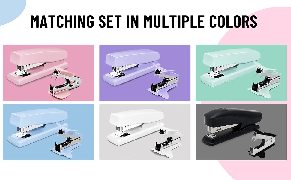 Pink stapler staplers for desk staples