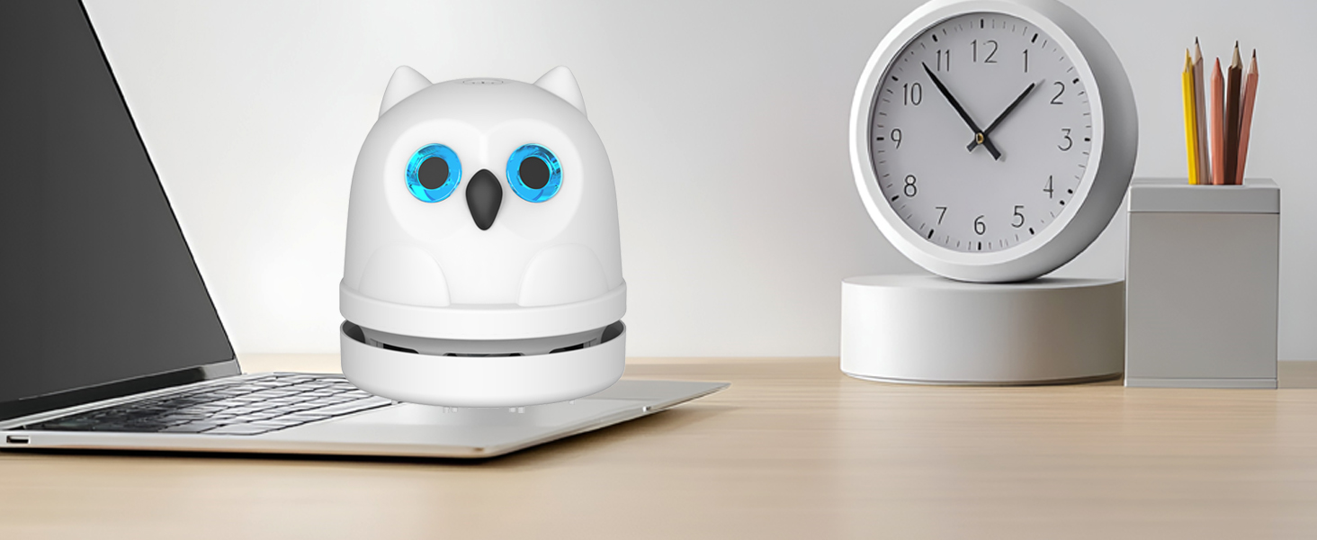 white desktop vacuum