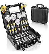 Hydraulic Pressure Test Kit, 5 Gauges 10–600 Bar/150–10 000 PSI, 13 Test Couplings 14 Tee Connect...