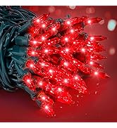 Christmas Lights Indoor Outdoor, 2PACK 13FT 50-count Lights Incandescent Mini Halloween String Li...