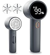 Fabric Shaver, Lint Remover Rechargeable, Electric Portable Sweater Defuzzer with 3 Speeds, 6 Lea...