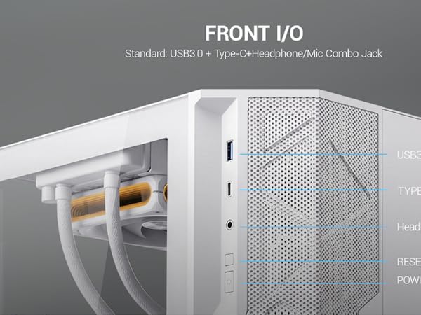 EDGEFLOW ATX PC GAMING CASE WHITE