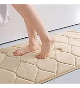 Colorxy Memory Foam Bathroom Rugs, Ultra Soft &amp; Non-Slip Bath Mat, Water Absorbent and Machine Wa...