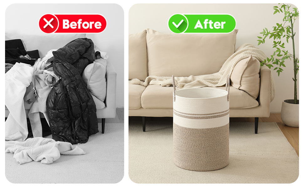 Woven Baskets Blanket Storage Living Room