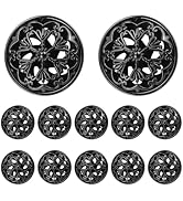 12PCS Metal Buttons - 25mm Gothic Floral Shank Buttons Steampunk Sewing Buttons for Coats, Bags D...