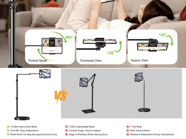 tablet stand for bed
