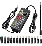 9~36V 108W 3A Adjustable Power Adapter - AOYADAISU Universal AC/DC Power Supply with 14 Tips - 10...