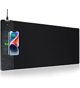 Mouse Pad with Wireless Charging, Gaming Mousepad, 31.5"x15.7" Extra Large Desk Mat XXL, Non-Slip...