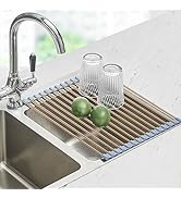 Seropy Roll Up Dish Drying Rack Over The Sink Drying Rack for Kitchen Counter, Rolling Dish Rack ...