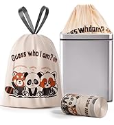 13 Gallon Trash Bags with Panda Printed &amp; Drawstring, Tear-Resistant Tall Kitchen Garbage Bags, E...