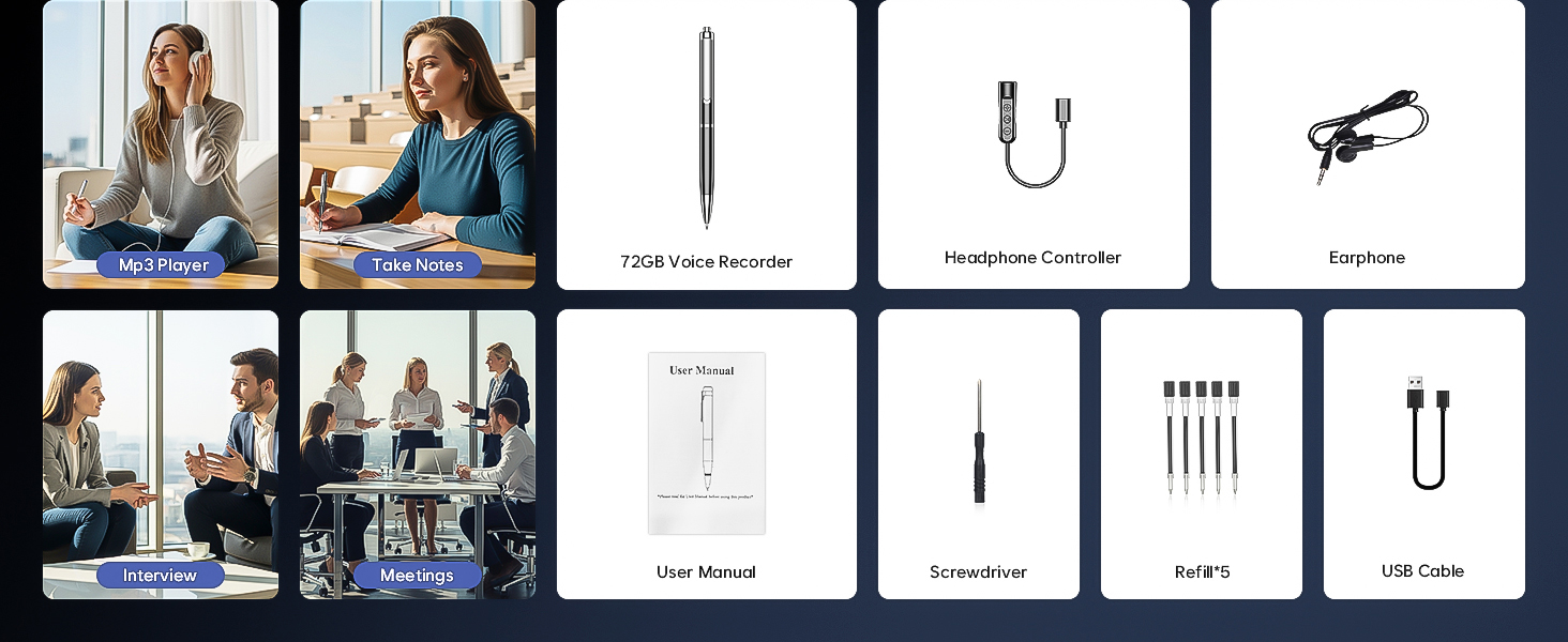 Extensive range of voice recorder accessories