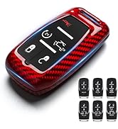 Key Fob Cover Compatible with Dodge Ram 1500 2500 3500 TRX Limited Rebel Bighorn Lonestar Laramie...