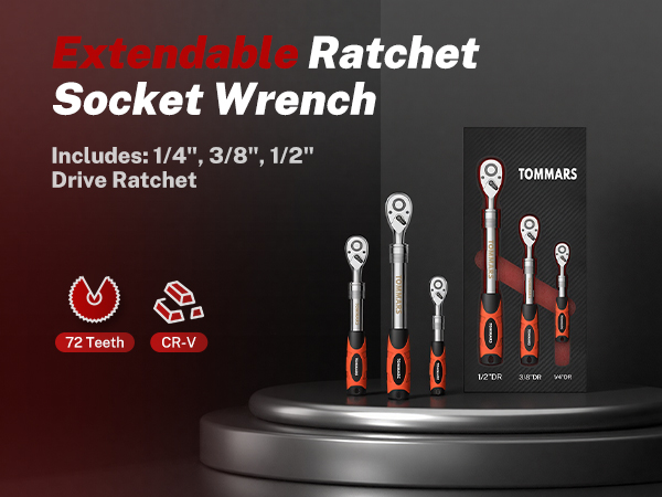 extendable ratchet socket wrench